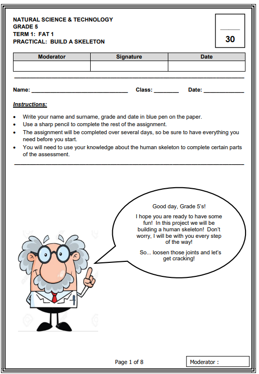 Grade 5 NST FAT 1 – Practical task – Literature Fundi